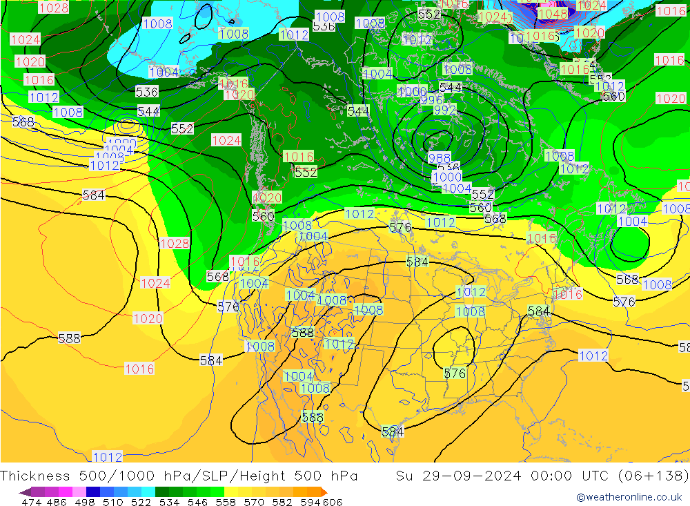 Thck 500-1000hPa GFS Su 29.09.2024 00 UTC