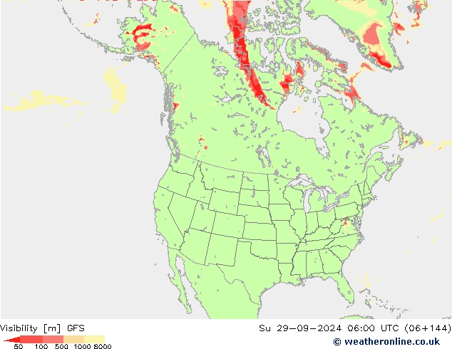 Visibilité GFS dim 29.09.2024 06 UTC