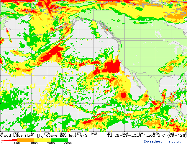 Cloud base (low) GFS  28.09.2024 12 UTC