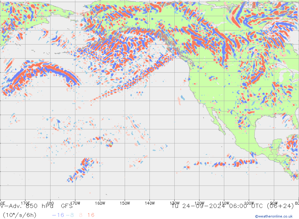 V-Adv. 850 hPa GFS Sa 24.09.2024 06 UTC