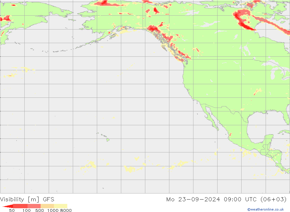 Visibilidad GFS lun 23.09.2024 09 UTC