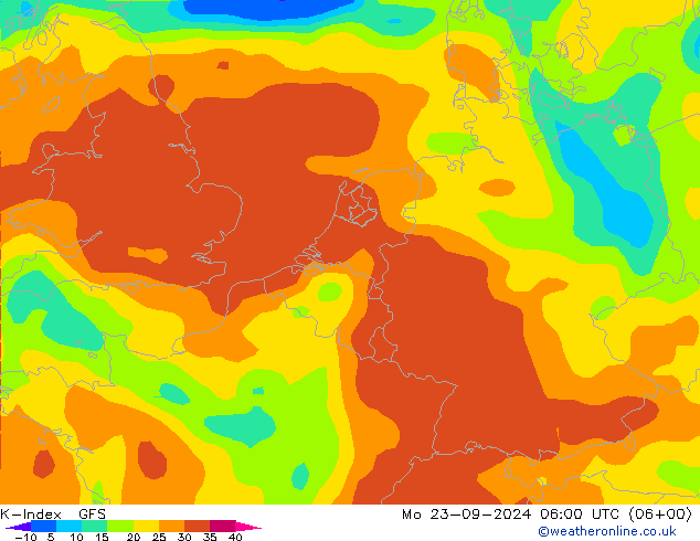 K-Index GFS  23.09.2024 06 UTC