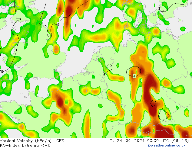 Convection-Index GFS  24.09.2024 00 UTC