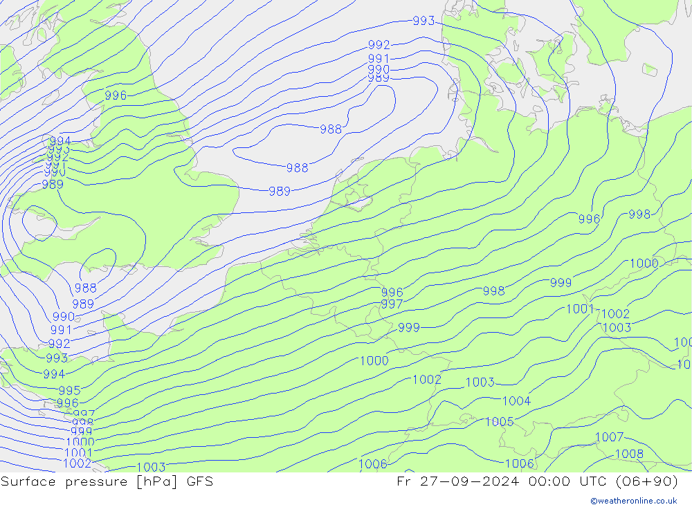 GFS: пт 27.09.2024 00 UTC