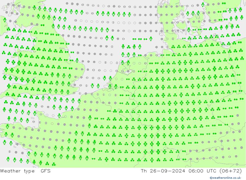 Type de précipitation GFS jeu 26.09.2024 06 UTC