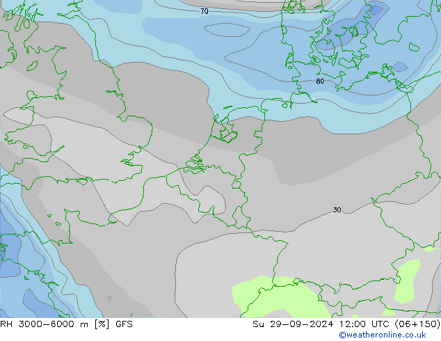 RH 3000-6000 m GFS Su 29.09.2024 12 UTC