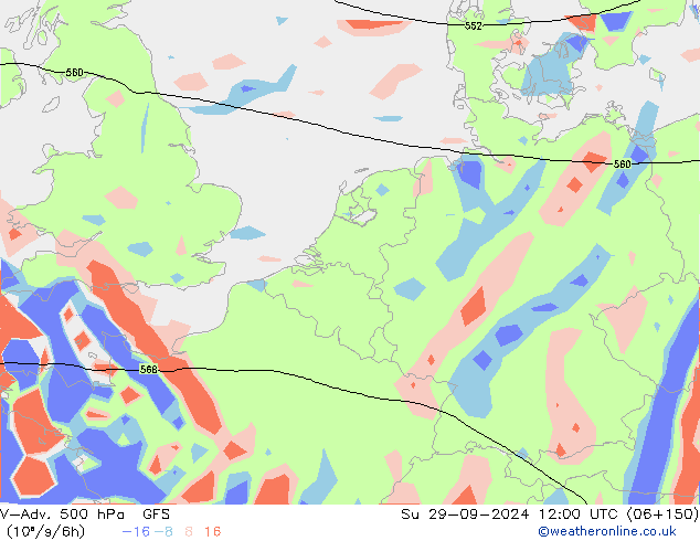 V-Adv. 500 hPa GFS Su 29.09.2024 12 UTC