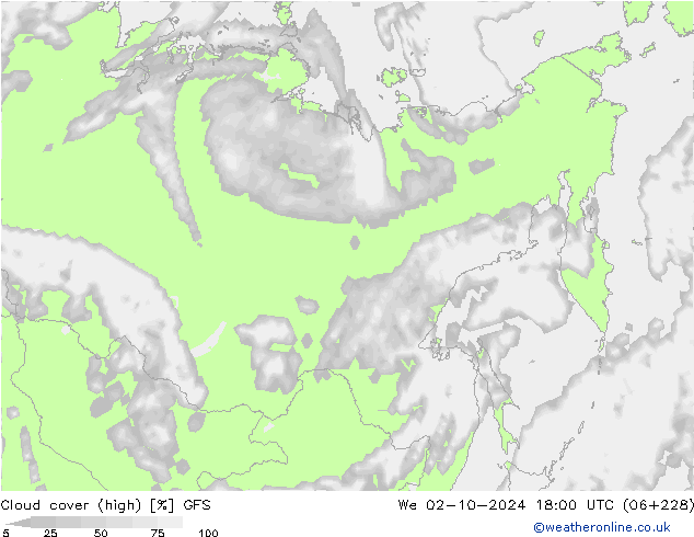 облака (средний) GFS ср 02.10.2024 18 UTC