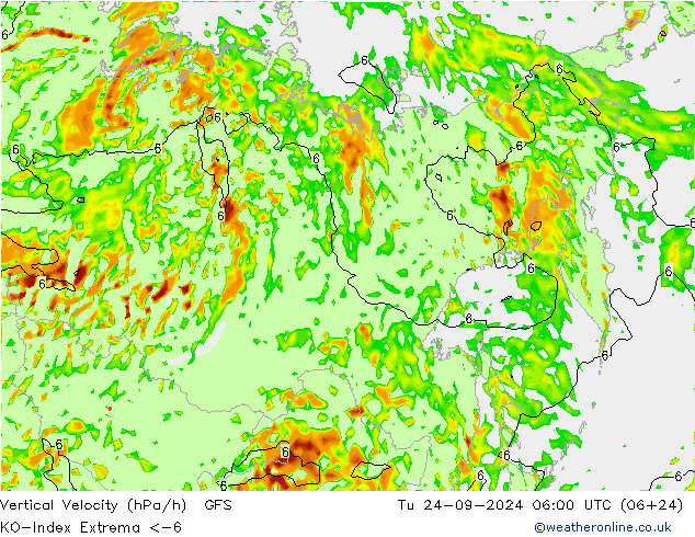 Convection-Index GFS  24.09.2024 06 UTC