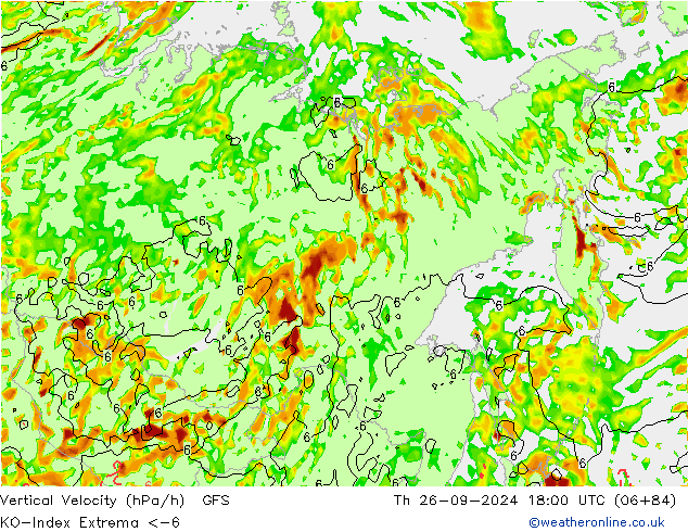 Convection-Index GFS чт 26.09.2024 18 UTC