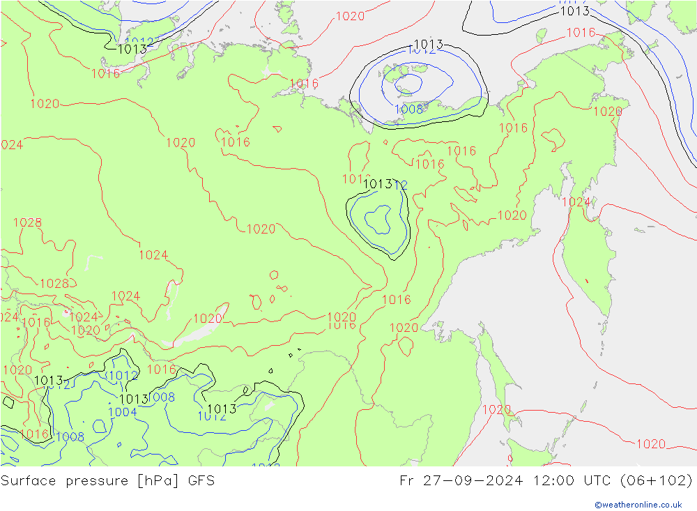 GFS: Sex 27.09.2024 12 UTC