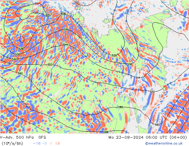 V-Adv. 500 hPa GFS  2024