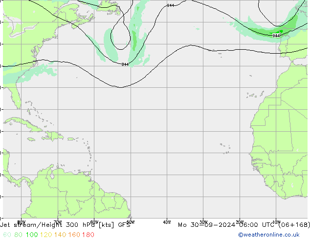 Jet Akımları GFS Pzt 30.09.2024 06 UTC