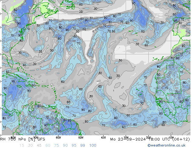 RV 700 hPa GFS ma 23.09.2024 18 UTC