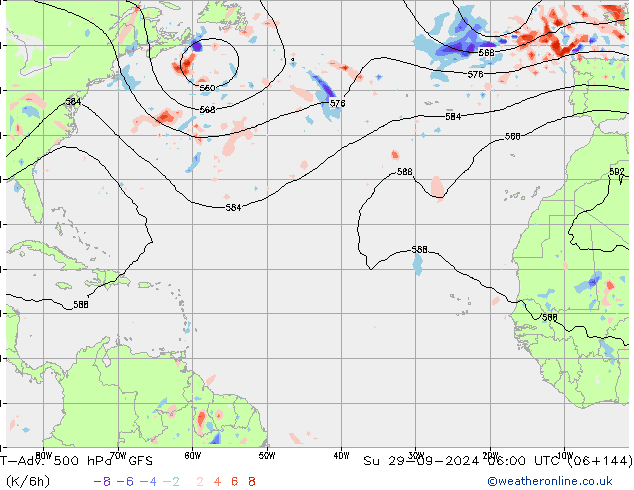 T-Adv. 500 hPa GFS nie. 29.09.2024 06 UTC