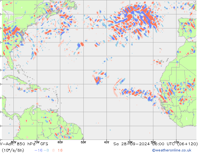 V-Adv. 850 hPa GFS Sa 28.09.2024 06 UTC