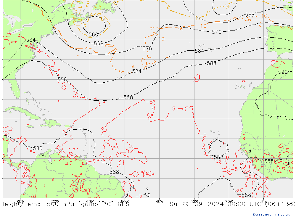 Z500/Rain (+SLP)/Z850 GFS Su 29.09.2024 00 UTC