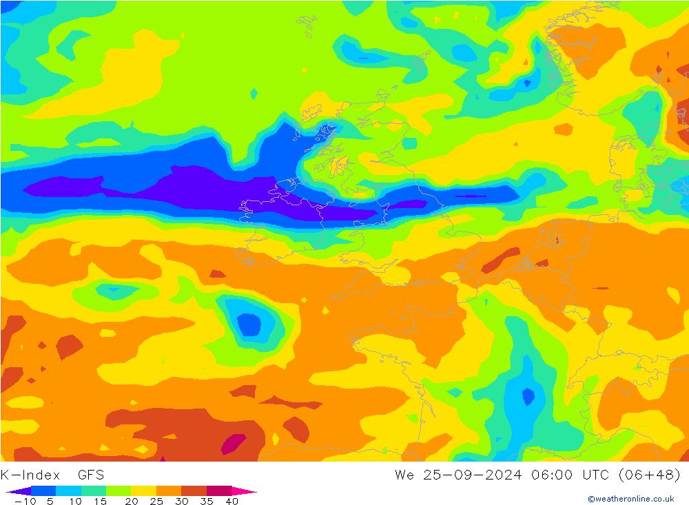 K-Index GFS  25.09.2024 06 UTC