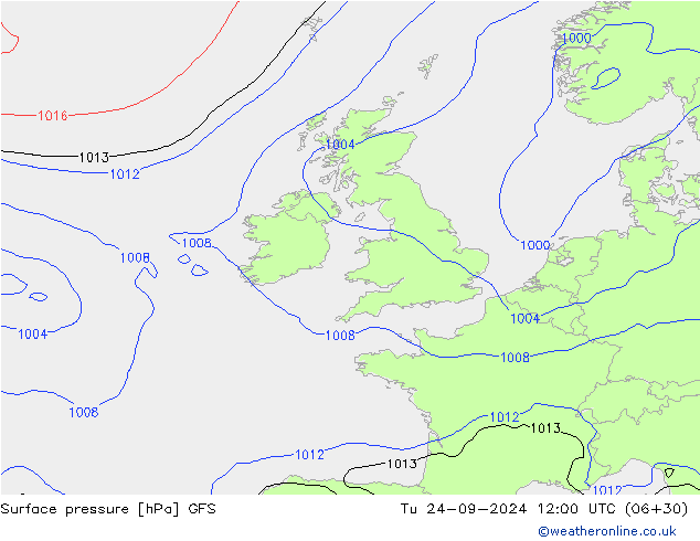 pression de l'air GFS mar 24.09.2024 12 UTC