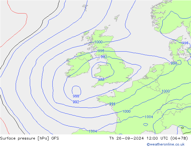 GFS: Čt 26.09.2024 12 UTC