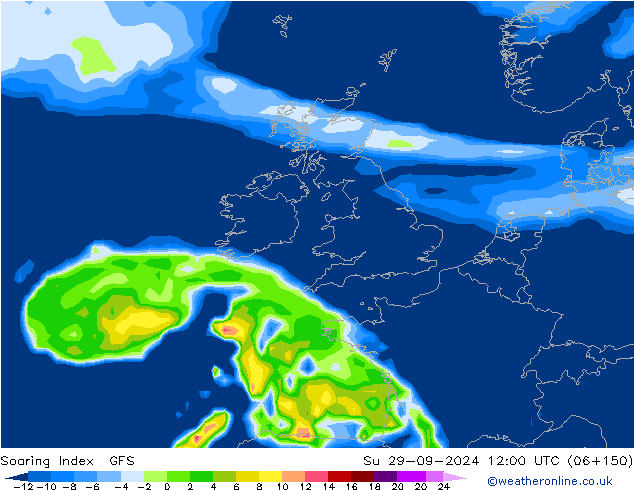 Soaring Index GFS Dom 29.09.2024 12 UTC