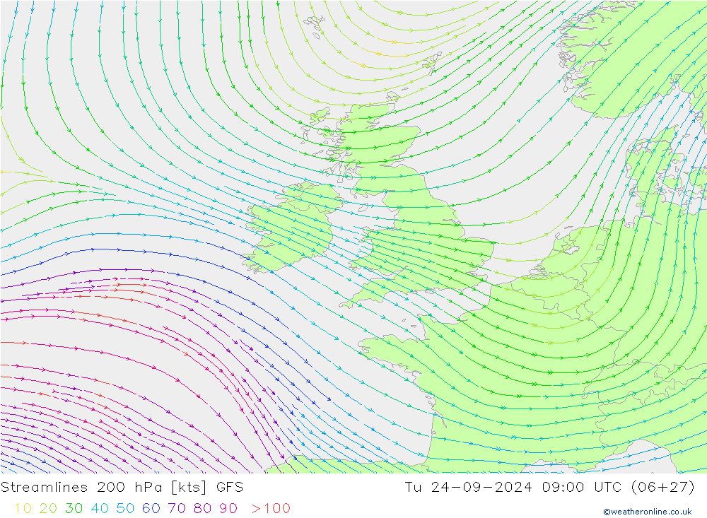  200 hPa GFS  24.09.2024 09 UTC