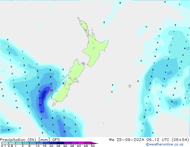 Z500/Rain (+SLP)/Z850 GFS ср 25.09.2024 12 UTC