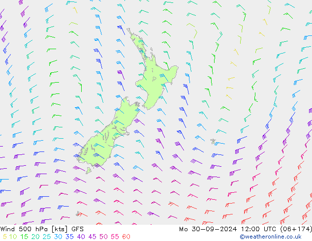  500 hPa GFS  30.09.2024 12 UTC