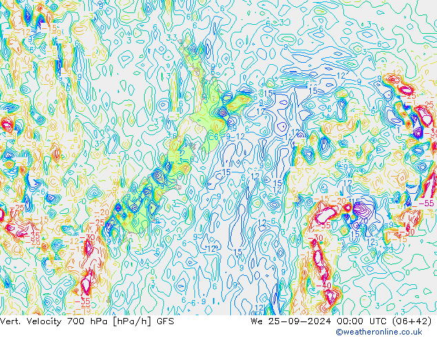 Vert. Velocity 700 hPa GFS We 25.09.2024 00 UTC