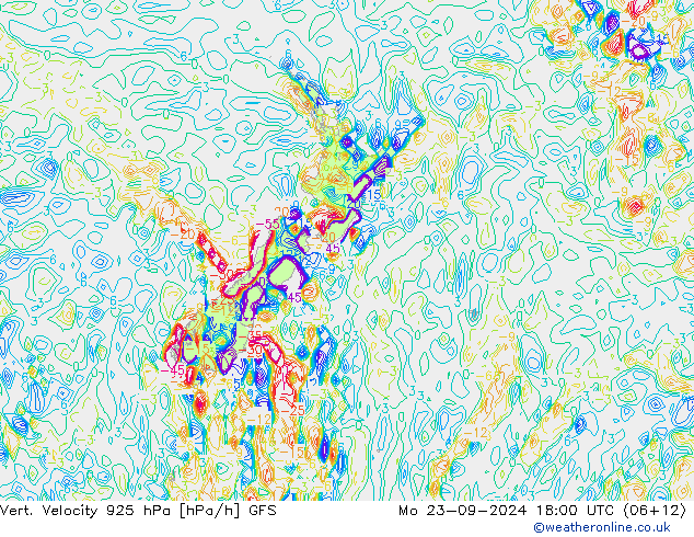 Vert. Velocity 925 hPa GFS Mo 23.09.2024 18 UTC