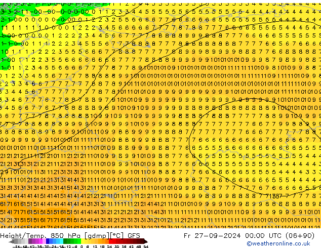 GFS: vr 27.09.2024 00 UTC