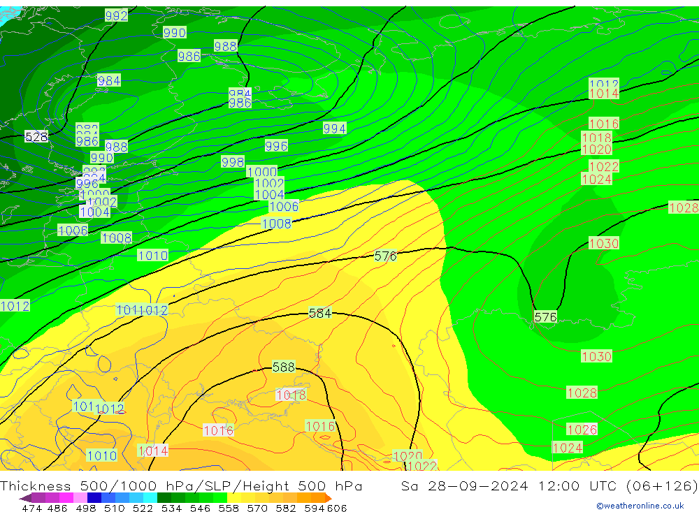 Thck 500-1000hPa GFS Sa 28.09.2024 12 UTC