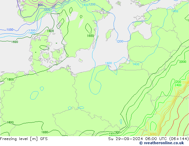 Freezing level GFS Вс 29.09.2024 06 UTC