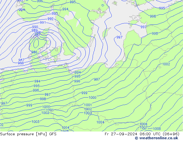 GFS: ven 27.09.2024 06 UTC