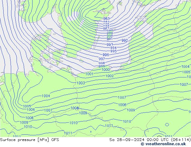 GFS: so. 28.09.2024 00 UTC