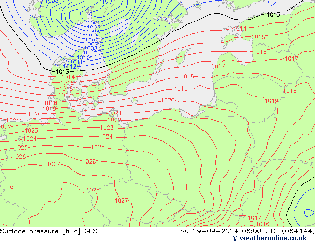 GFS: Dom 29.09.2024 06 UTC