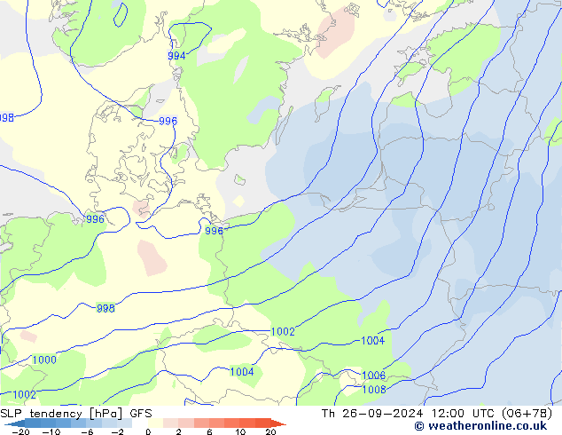 tendencja GFS czw. 26.09.2024 12 UTC