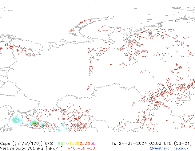 Cape GFS Ter 24.09.2024 03 UTC