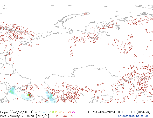 Cape GFS вт 24.09.2024 18 UTC