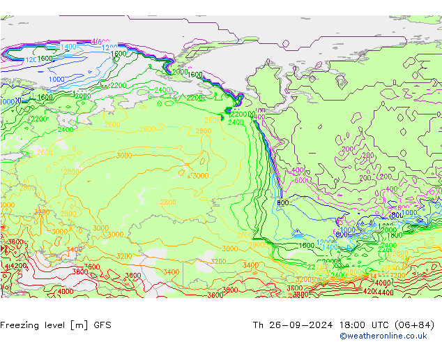 Donma Seviyesi GFS Per 26.09.2024 18 UTC