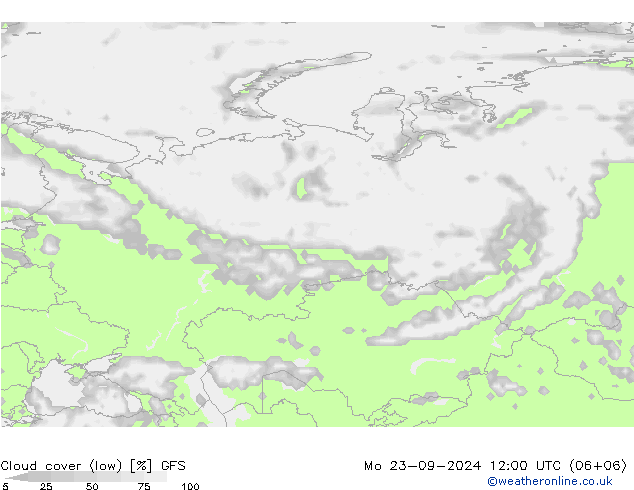 nuvens (baixo) GFS Seg 23.09.2024 12 UTC