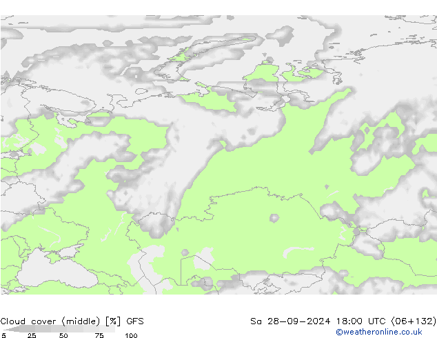 Cloud cover (middle) GFS September 2024