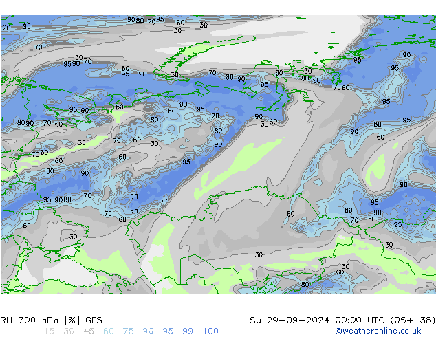 RV 700 hPa GFS zo 29.09.2024 00 UTC