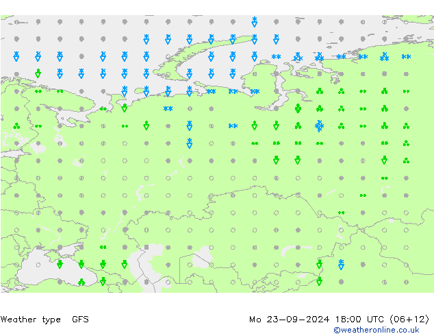 Weather type GFS Mo 23.09.2024 18 UTC