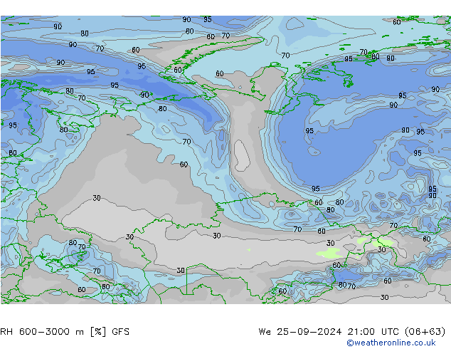 RH 600-3000 m GFS Setembro 2024