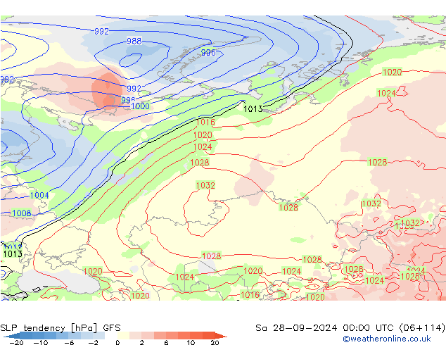 Y. Basıncı eğilimi GFS Cts 28.09.2024 00 UTC