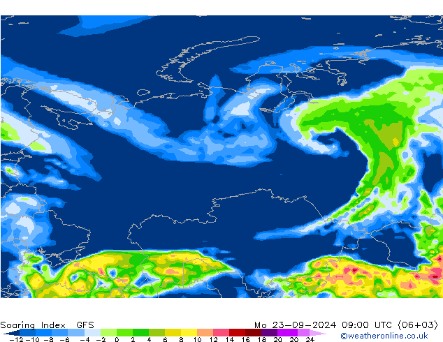 Soaring Index GFS lun 23.09.2024 09 UTC