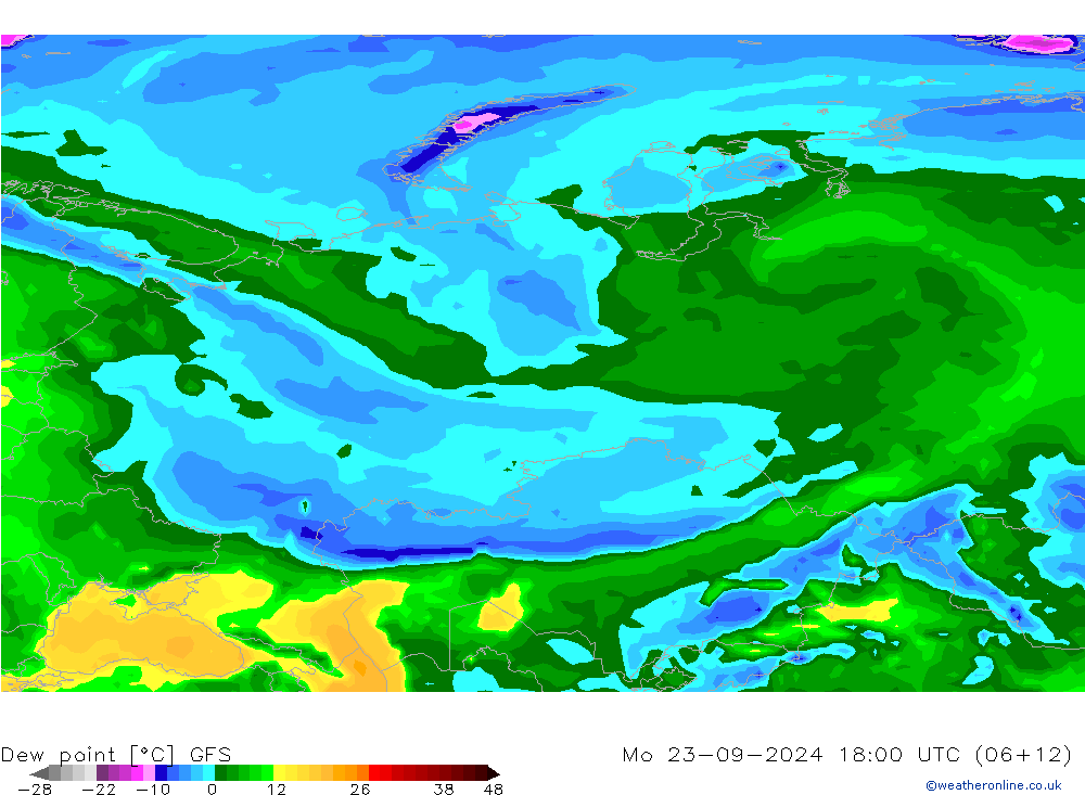 Dauwpunt GFS ma 23.09.2024 18 UTC