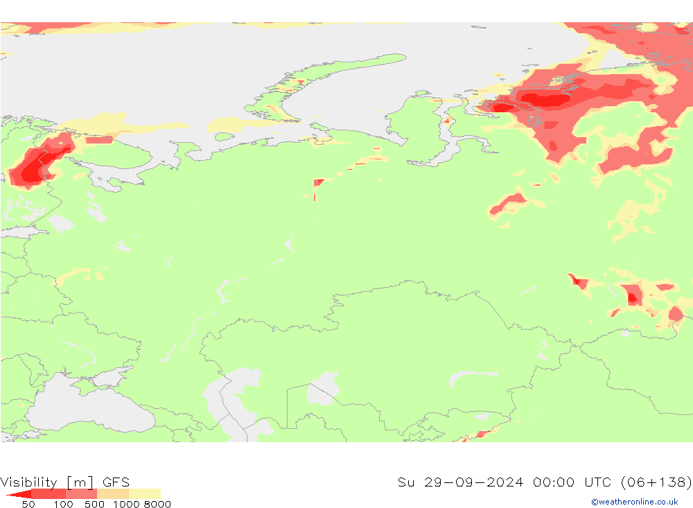 Görüş alanı GFS Paz 29.09.2024 00 UTC