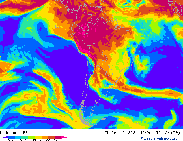 K-Index GFS do 26.09.2024 12 UTC